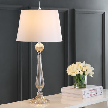 Chloe 32.5" Glass LED Table Lamp - JONATHAN Y